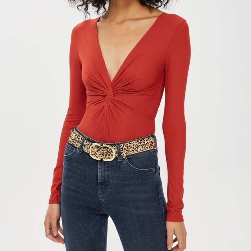 DONATED NWOT Topshop Longsleeve Twist Body